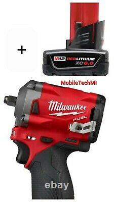 Milwaukee M12 Fuel Stubby 3/8 Clé D'impact 2554-20 Avec Batterie 6.0ah Xc6.0