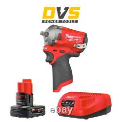 Milwaukee M12fiw38-0 12v M12 Fuel 3/8 Impact Wrench With 1 X 4ah Bat. & Chargeur