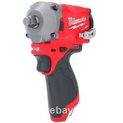 Milwaukee M12fiwf12-0 12v Li-ion Sans Fil 1/2in Stubby Impact Wrench Corps Seulement