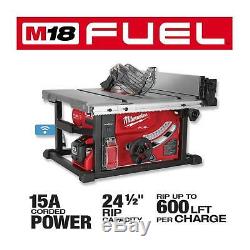 Milwaukee Sans Fil 8-1 / 4 Po. Scie À Table Kit M18 Fuel One-key 18v Li-ion Chargeur