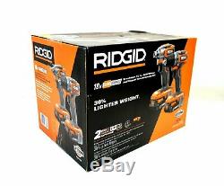 Ridgid 18v Brushless Drill Pilote Et L'impact Ensemble De Pilotes Avec Batterie Et Chargeur P9780