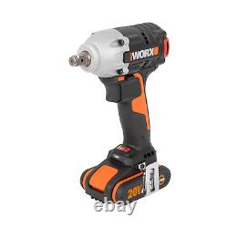 Translate this title in French: WORX WX272 20V Cordless Brushless Impact Wrench Drill x2 Battery Charger & Case

'Perceuse à choc sans fil WORX WX272 20V sans balais, avec 2 batteries, chargeur et boîtier'